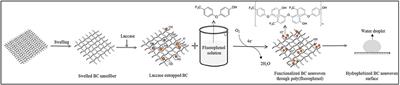 Functionalization of Bacterial Cellulose Nonwoven by Poly(fluorophenol) to Improve Its Hydrophobicity and Durability